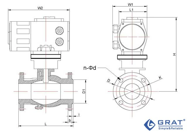 SS Patlama Güvenli Elektrikli Aktüatör DN50 Flanged Floating Ball Valve Aktüatörü 1