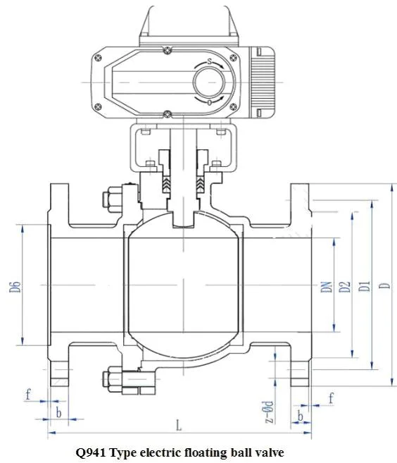 Class 150lb ASME Standard 2 PC Wcb Flange Ball Valve