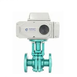 Flanş Bağlantısı Elektrik DN15 Top Valf Elektrik Aktüatörlü Fluorum Top Valfi