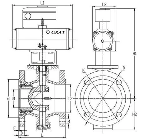Metal mühür V Çentik Pnömatik Topu Valf Paslanmaz Çelik Yüksek Basınç 1