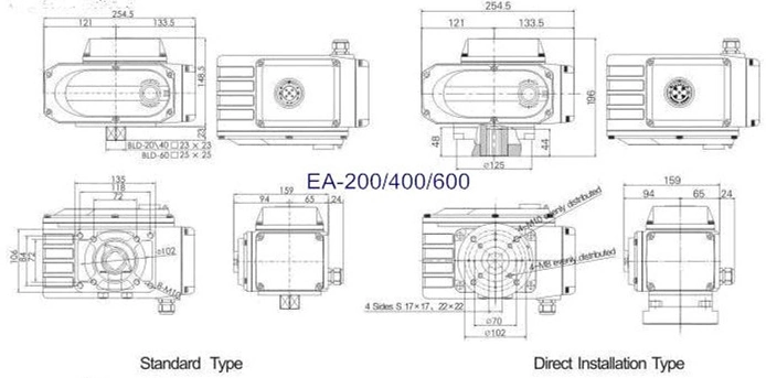 200Nm - 600Nm Akıllı Elektrik Aktifleştiricisi Filme Bağlantı Top Valfi Elektrik Aktifleştiricisi 1