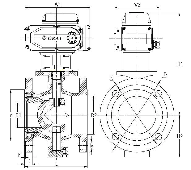 Paslanmaz Çelik Flange Bağlantı Metal Koltuk Elektrik Kontrol Top Valfi 1