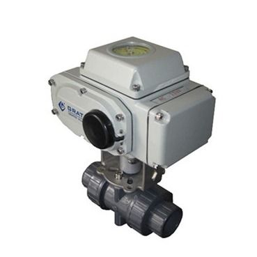 IP67 DC24V Dn50 Elektrikli CPVC Top Valfı Açık Kapalı Geri İletişim Sinyalı